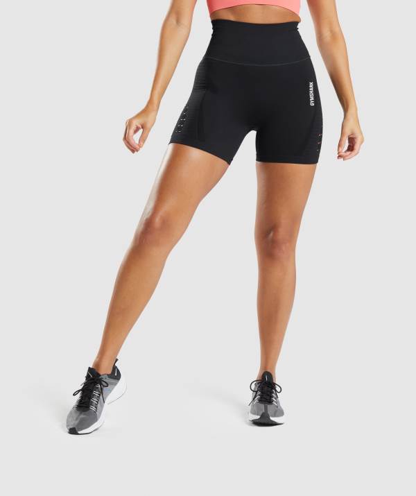 Damske Šortky Gymshark Energy Seamless Čierne | BR5610794